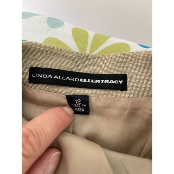 Linda Allard Ellen Tracy Blazer Size 12 Womens Vintage Gold Linen Viscose Cotton - Picture 4 of 15